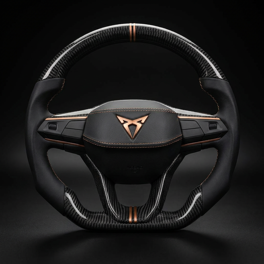 Volant personnalisé Cupra Formentor VZ VZ5 Cupra Leon sur mesure - alcantara carbone - Custom By Us